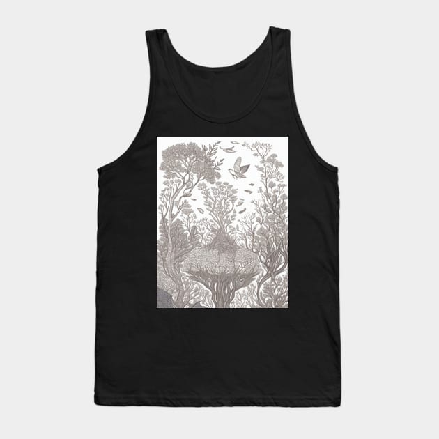 Enchanted Wilderness Pattern Tank Top by JEWEBIE